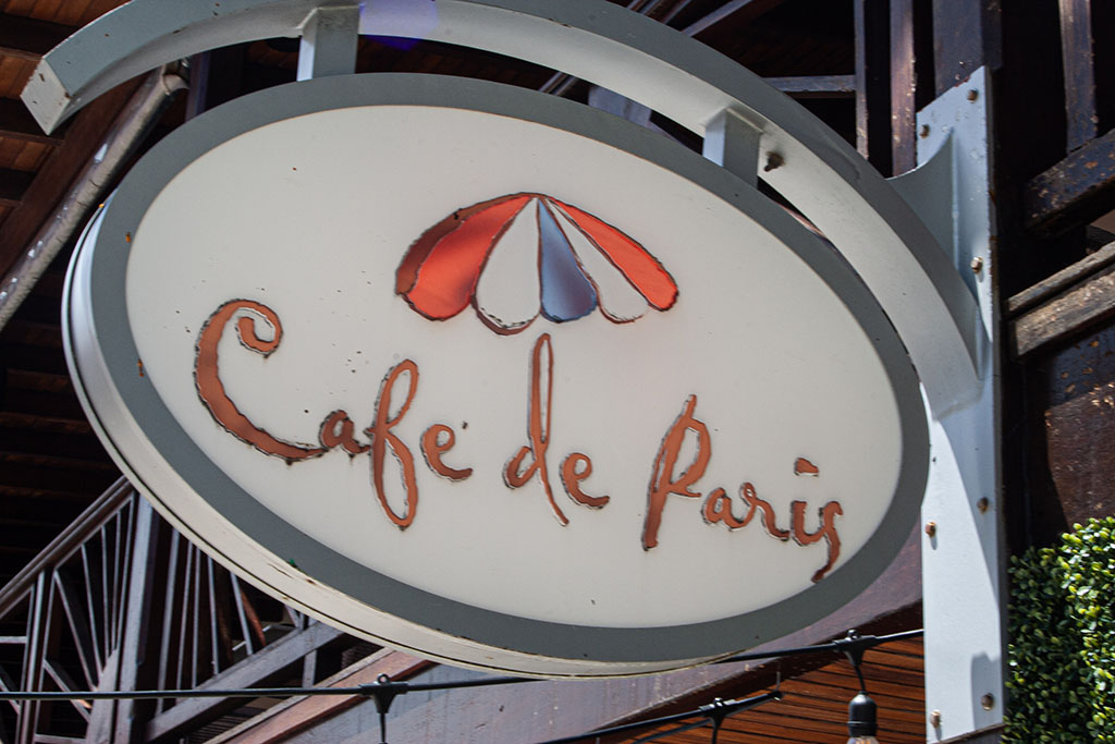Cafe de Paris Sign at Sandals Grenada