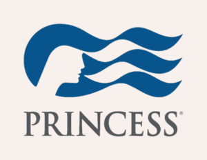 blue princess logo with grey writing saying princess